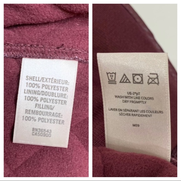 Van Heusen Raisin Plum Purple Lightweight Quilted Vest Understated Puffer Nwt XS - Picture 12 of 14